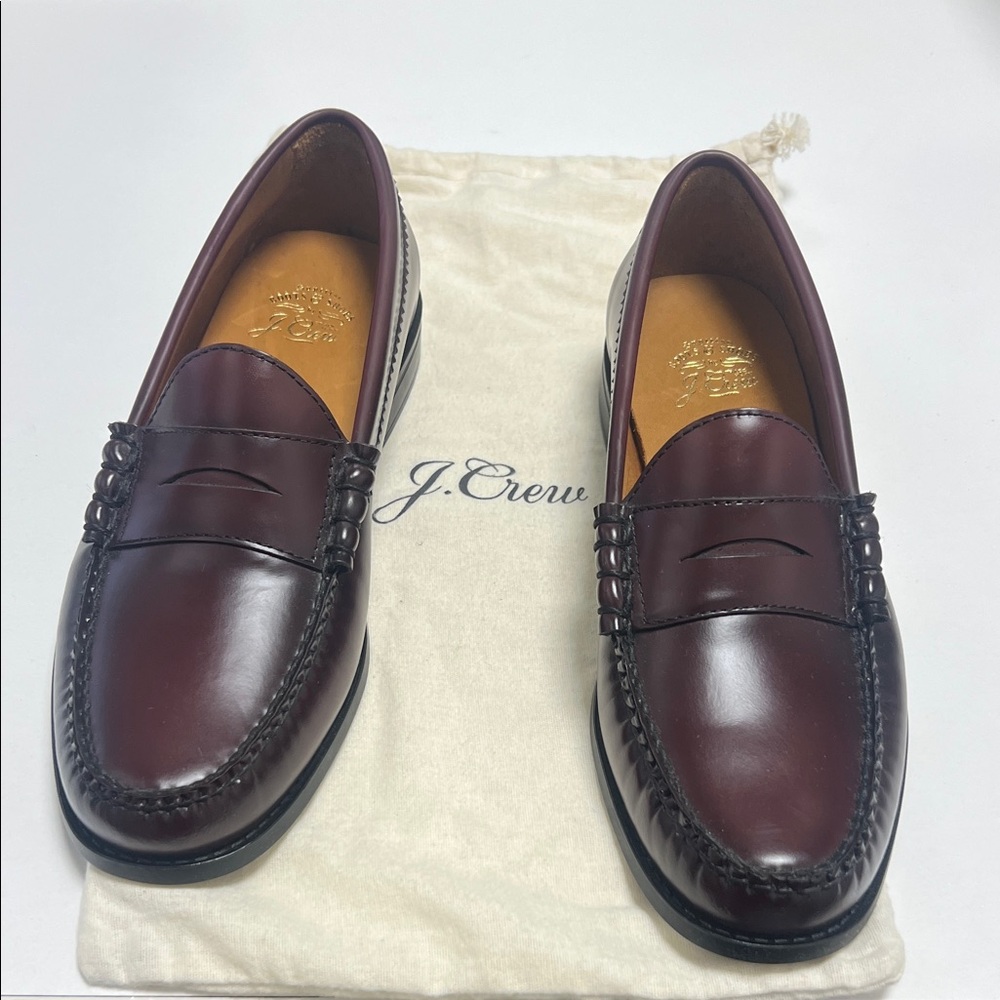 J. Crew Burgundy Leather Loafers